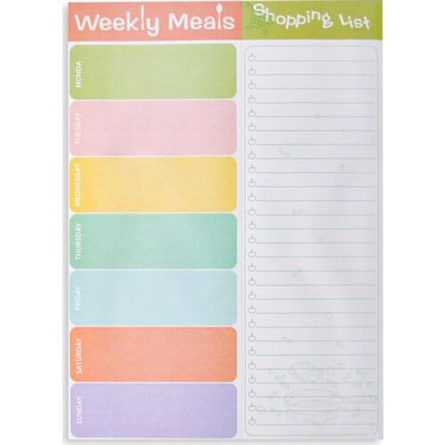 Meal Planner Pad | 7x10 inch Notepad for Organized Weekly & Daily Planning | Tear-Off Grocery List Checklist for Convenient Sho