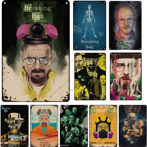 Classic TV Program Breaking Bad Metal Tin Sign Rusty Vintage Poster Old Metal Signs Poster Decorative Plate Retro Metal Plaque