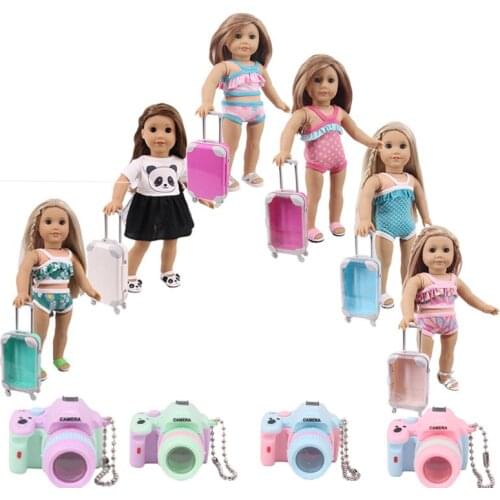 Doll Suitcase Toys And Cameras Travel Dollhouse Luggage Simulation Interest Training Intelligence Development Toys