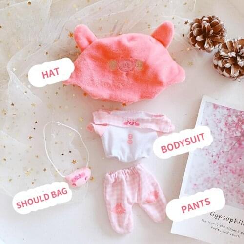 [MYKPOP]KPOP Dolls Clothes & Accessories: Lovely Clothes 4pcs Set for 20cm Dolls(without Doll) Fans Collection SC21072912