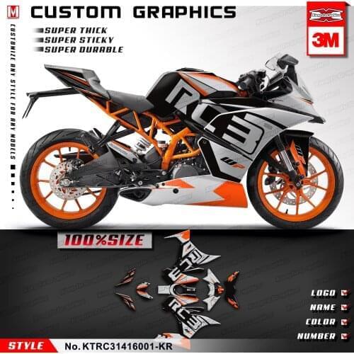KUNGFU GRAPHICS Race Sticker Personalised Decal Kit Full Wrap for RC 250 390 RC250 RC390 2014 2015 2016 Customizable