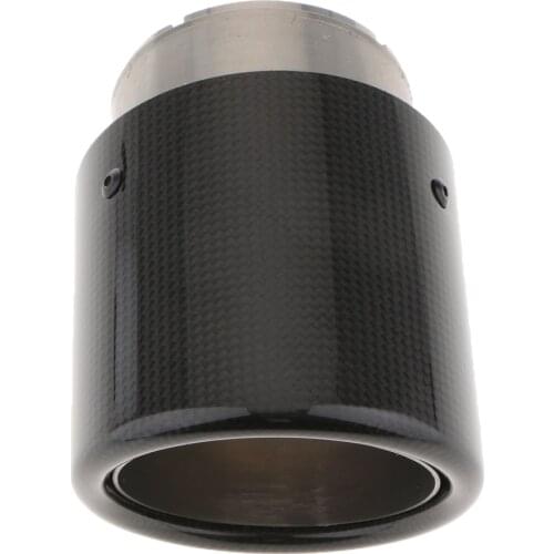 2pcs Stainless Steel Exhaust Tip Carbon Fiber Exhaust Tailpipe Tip 80mm Inlet 101mm 140mm Long