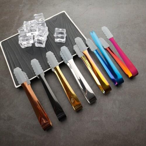 Stainless Steel Heat-Resistant Food Tong Creative Non-Slip Silicone Bread Tong Serving Tong Food Cooking Clip Kitchen BBQ Tools