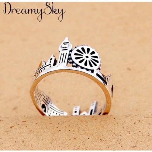 New Charming Open Crown Ring for Women Vintage Boho Party Rings Gothic Punk Jewelry Gifts for Girls 2021