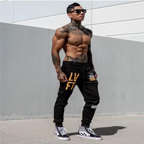 2020 New Cotton Jogging Pants Men Fitness Running Pants Training Leggings Sportwear Sweatpants Bodybuilding Plus Size M-3XL