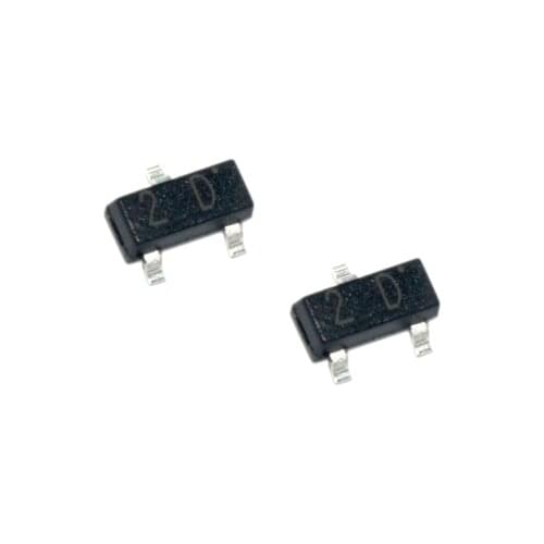 100PCS 2D 0.5A/300V PNP MMBTA92 new and original SMD transistor For more specifications, please contact customer service
