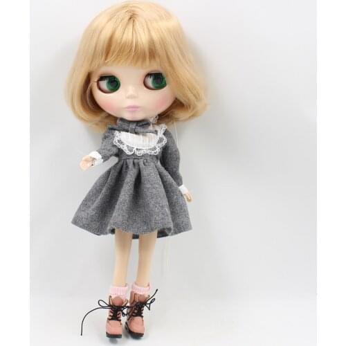 DBS blyth doll clothes Gray bow skirt to it suitable for 1/6 30cm ICY joint normal Azone body
