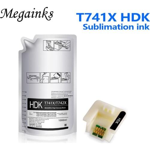 One pcs T7412 T7413 T7414 T741X Sublimation ink 1000ML for Epson F6000 F6070 F6200 F6270 F7000 F9200 F9270 F6080 F6280 printer