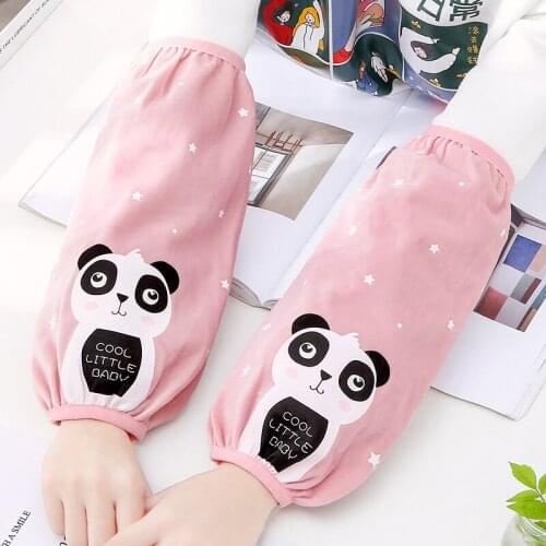 Autumn and winter cute cartoon long elbow antifouling sleeves mens work home cleaning hand sleeves female students