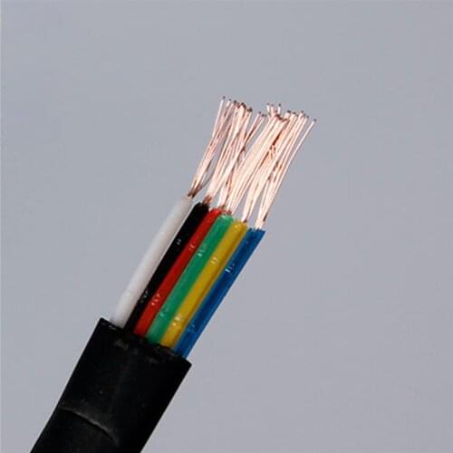 0.5M 6P6C Pure Copper Flat Cable RJ12 Double-headed 6-core Telephone Jumper Wire Line