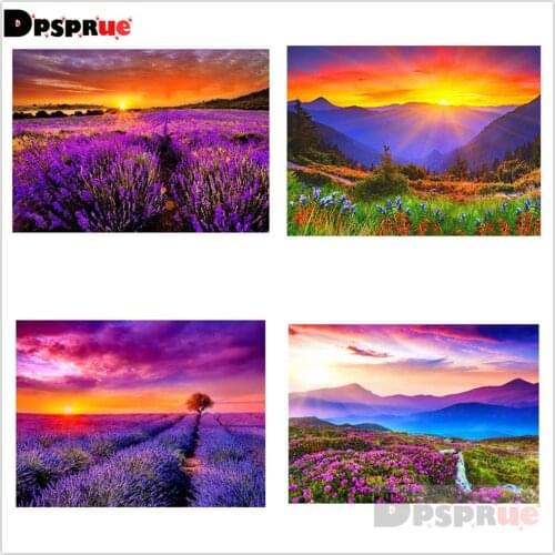 Dpsprue Full Square/Round Drill 5D DIY Diamond Painting "Beautiful Scenery Flower" 3D Embroidery Cross Stitch 3D Home Decor Gift