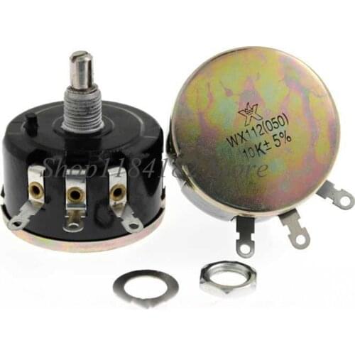WX112 WX050 5W Rotary Taper Carbon Potentiometer 100R 330R 470R 1K 2K2 3K3 4K7 5K6 6K8 10K 22K 33K 47K switch