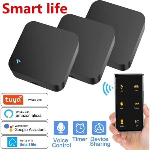 Smart WIFI IR Remote Control Universal Infrared Tuya Smart Home Remote Controller for TV DVD AUD AC Works with Alexa Google Home