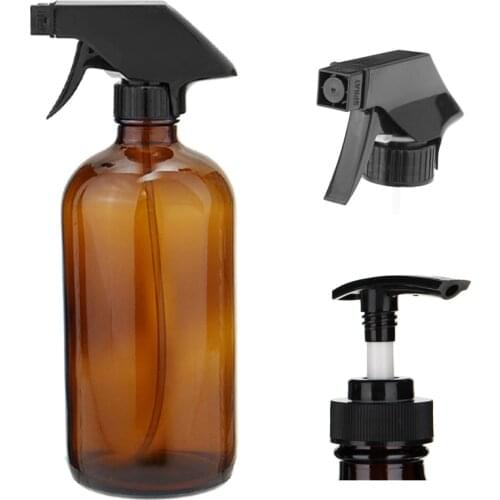 500ml 16 OZ Amber Glass Spray Bottles Liquid Soap Dispensers for essential oils Trigger Sprayer and Lotion Pump