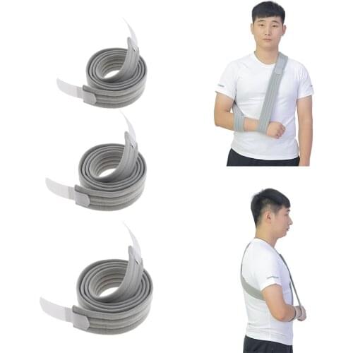 Adjustable Arm Sling Wrist Forearm Brace Strap Shoulder Immobilise Sprain Support Belt - M / L/ XL - Flexible - Gray