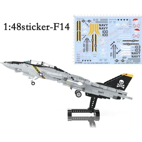 MOC building blocks F-14Tomcat creative aircraft building blocks, supersonic fighter DIY assembly models, childrens toys gifts