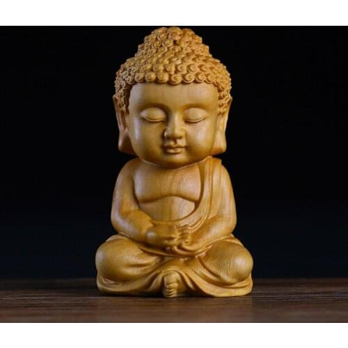 Poplar wood carving small buddha like hand pieces playing crafts ornaments wooden carving gifts car decorations