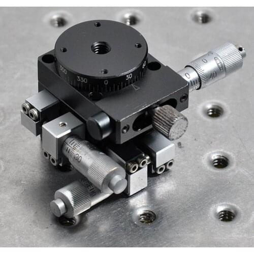 CHUO RS-317 XYR axis manual displacement rotating platform fine-tuning sliding table table size 30x30mm height 40mm