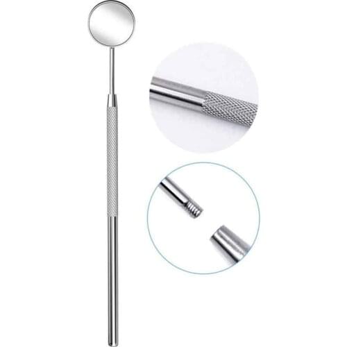 Dental Mirror Inspection Mirror Makeup Mirror Teeth Cleaning Stainless Steel Dental Tools for Personal and Pet