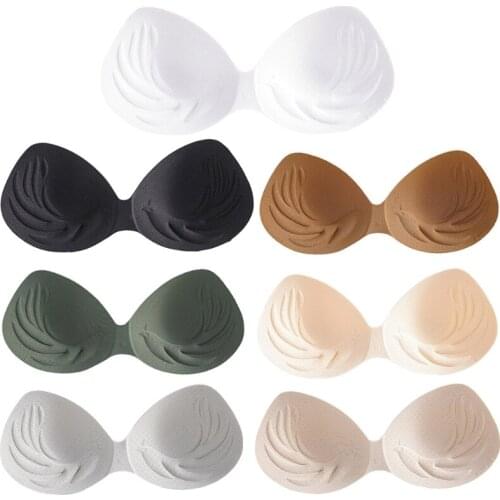 Women Latex Breast Pad Bra Cup Inserts Underwear Replacement Anti-Mite Breathable Sponge Chest Cushion Bikini Padding