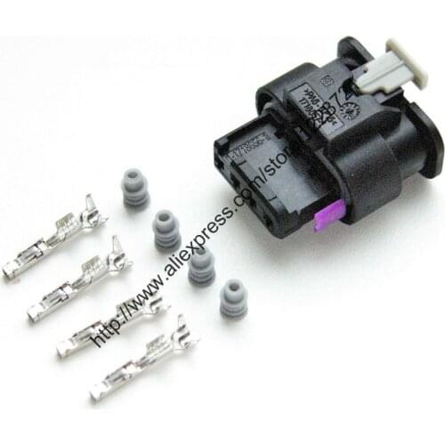 10Sets/lot 4H0973704 VAG 4pin automotive wire connector plug for Automobile Reversing AUDI VW LEAR Golf Jetta Volkswagen Touareg