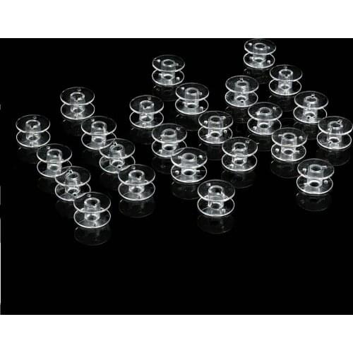 20Pcs Plastic Transparent Clear Empty Thread Spool Bobbins String Home Sewing Machine Spools Bobbin for Janome Singer Brother