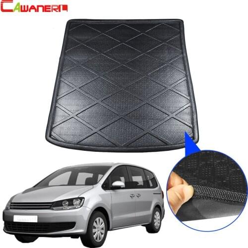 Cawanerl Car Accessories Trunk Mat Boot Tray Liner Tail Floor Cargo Carpet Mud Luggage Pad For Volkswagen Sharan 2013-2017