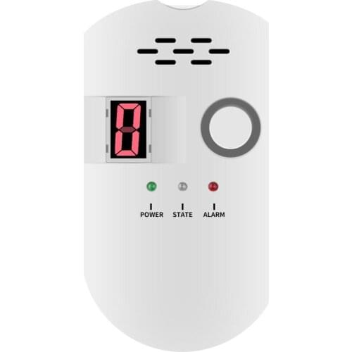 110-240V Gas Detector Alarm Wireless Digital LED Display Natural Leak Combustible Gas Detector For Home Warning Alarm System