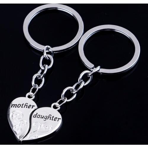 36PC Puzzle Mother Daughter Broken Heart Charm Pendant Keyrings Keychains Family Mom Mother Daughter Birthday Gifts Jewelry Hot