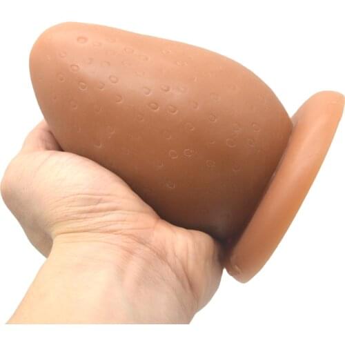 FAAK Huge Butt Plug Unisex Big Anal Plug With Suction Cup Strawberry Design Dildo Artificial Penis Sex Toys Gay Ass Expander