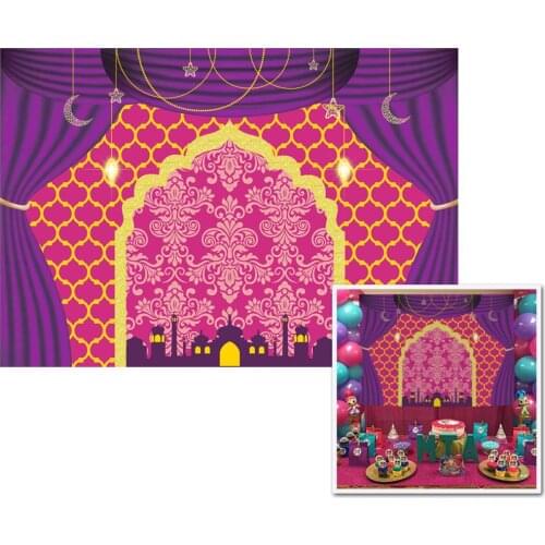 Birthday Photography Background Party Egyptian Moroccan Arabian Gold Indian Bollywood Sweet 16 Baby Shower Photo Banner W-2024