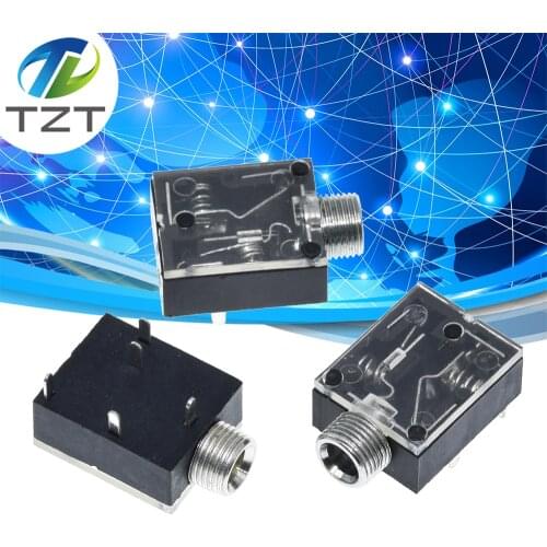 Hot sale 5 Pin 3.5mm Stereo Audio Jack Socket PCB Panel Mount for Headphone With Nut PJ-324M