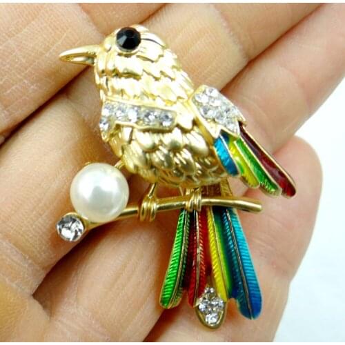 Hot Sale bird Brooches Men Women Suits Dress Hat Collar Brooch Pins Scarf Buckle Party Weddings Banquet Brooch Gifts W16
