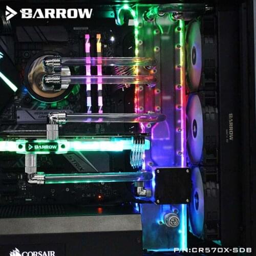 Barrow PC water cooling waterway plate channel integrated board for CORSAIR 570X/500D case LRC2.0 cooler Building CR570X-SDB
