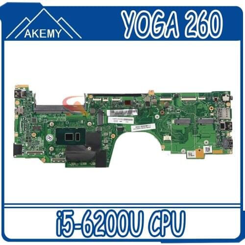Laptop motherboard For LENOVO Thinkpad YOGA 260 LA-C581P SR2EY i5-6200U Mainboard 01AY879 LA-C581P