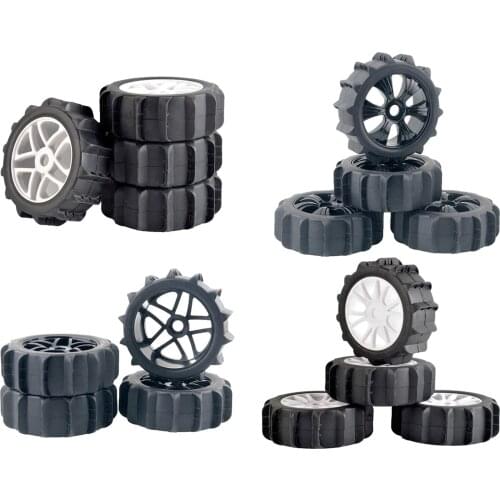1/8 Scale 125mm RC Car Rubber Tyre Set 17mm Hex Hub for HSP, for Kyosho