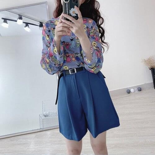 Women Summer Shorts Ladies Solid Cotton Blend Button Skinny Casual Fashion Knee Length