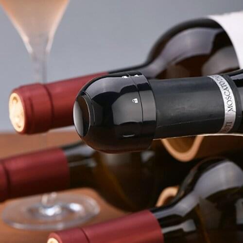 Keep Bubbles Champagne Wine Stopper Sealed Wine Bottle Silicone Stopper 4cm Black Caps Wine Corks Red Wine Accessories Bar Tools