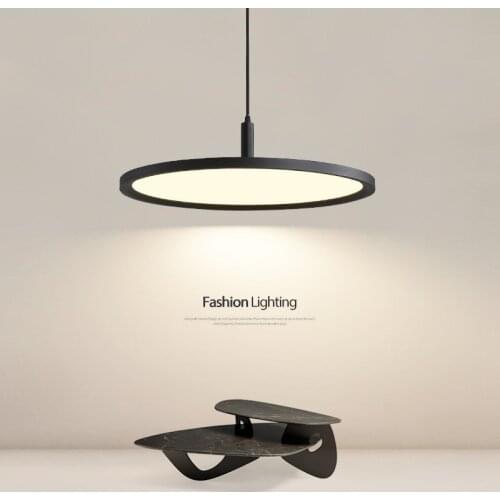 Modern Led Chandelier Round 30 40 60 78cm Lustres Black/White Ceiling Chandelier Lighting for Living Room Bedroom Dining Room