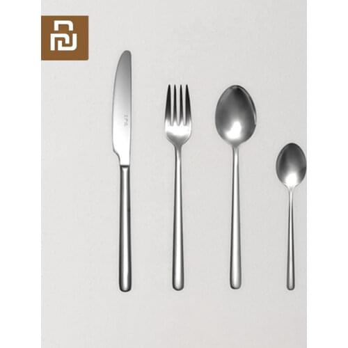 Youpin Tableware Set Stainless Steel Spoons Forks Soup Scoop Ice Cream Tea Coffee Spoon Home Tableware Dinnerware Cutlery