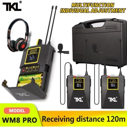 TKL PRO UHF Wireless Lavalier Lapel Microphone with Bodypack Transmitter SLR/phone wireless mic system Youtube Video Recording