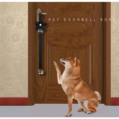 Dog Training Belt with Bell Dog Going Out Warning Sound Bell Doorbell Training Rope for Pet Out Door Open Auxiliary Device