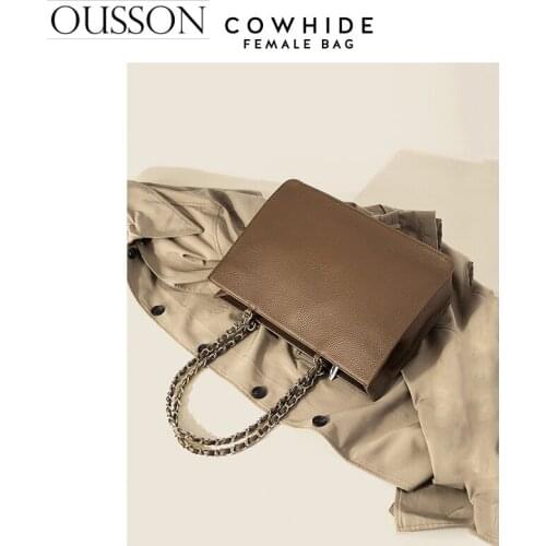 OUSSON Leisure Leather Large Capacity Shoulder Messenger Bag Multifunctional Tote Bag For Women