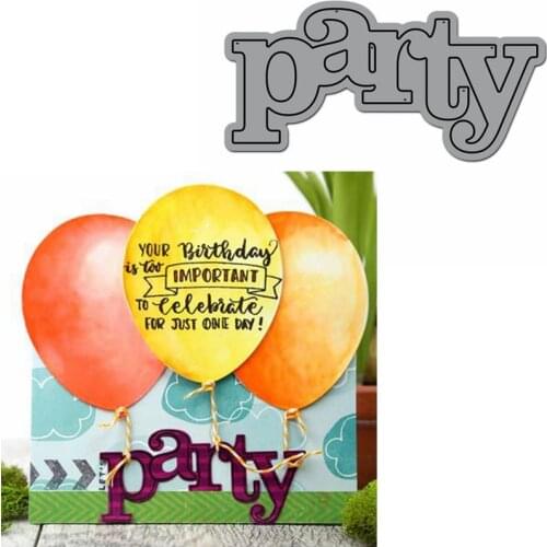 Party Word Die Cuts For Card Making Party Word dies scrapbooking metal cutting dies new 2019