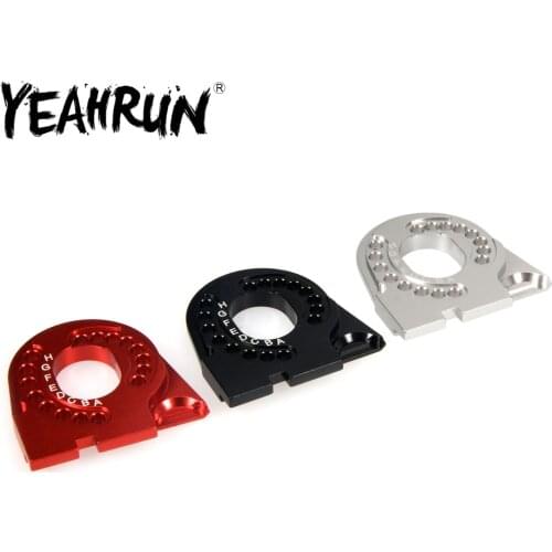 YEAHRUN Red/Black/Silver CNC Aluminum Motor Mount for TRX-4 1:10 RC Crawler Car Upgrade Parts