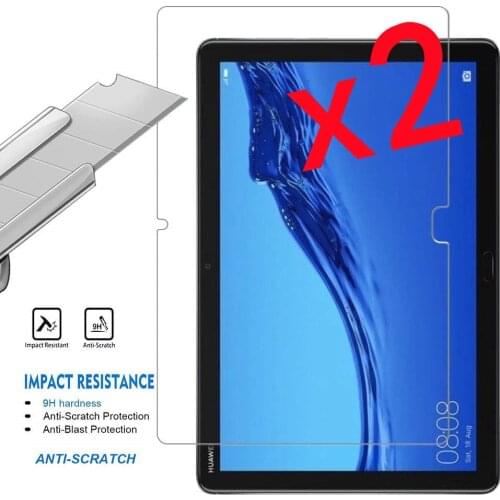 2Pcs Tablet Tempered Glass Screen Protector Cover for Huawei MediaPad M5 Lite 10.1 Inch HD Full Coverage Protective Film