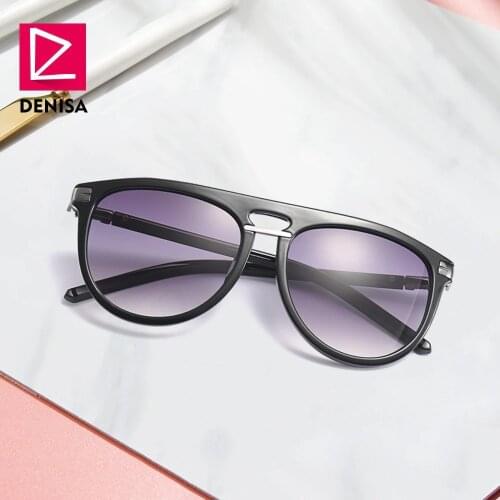 DENISA 2019 NEW Luxury Brand Sunglasses Mirror Big Cat Eye Sunglasses For Women Vintage UV400 Female Eyewear Accessories G2024