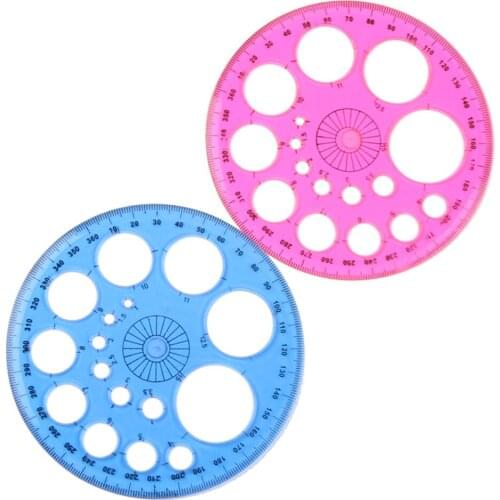 1pcs Foot Diameter 11.5cm 360-degree Circular Blue Red Green Yellow Optional Four-color High-grade Patchwork Ruler Wholesale