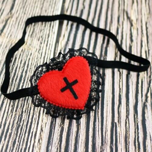 1 Pcs Cartoon Anime DATE A LIVE Cosplay Red Heart Eye Mask Tokisaki Kurumi Cosplay Costume Eye Patch Unisex Figure Toys Gifts