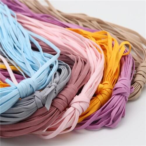 10yards 5mm Sewing Elastic Band Colourful High Elastic Band for Masks Clothes Waist Band Stretch Mask Rope Hair Elastic Ribbon